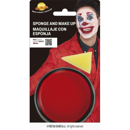 maquillaje con esponja rojo