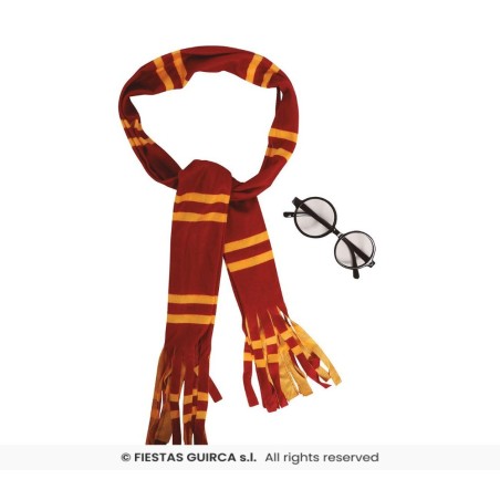 Conjunto mago harry- bufanda y gafas 