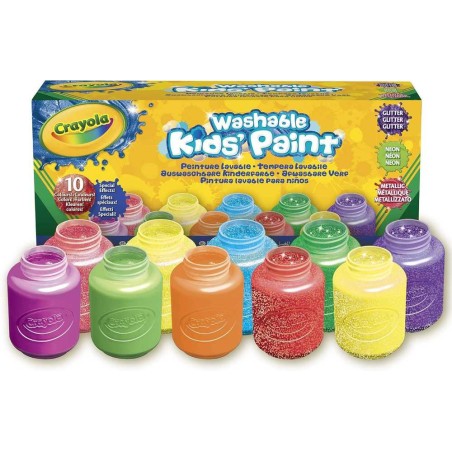 10 Botes Pintura Lavables Efectos Especi