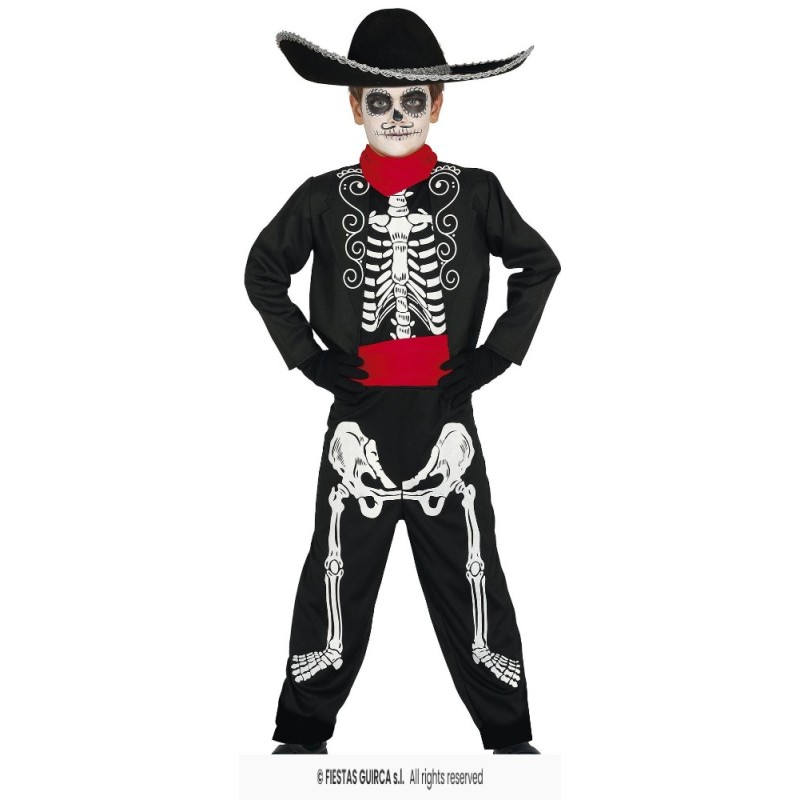Disfraz Mariachi skeleton mexic 3-4 años