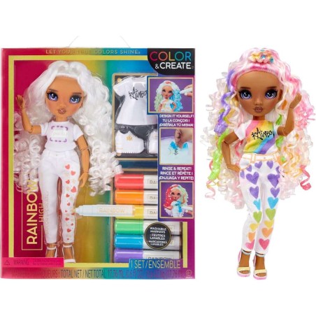 RAINBOW HIGH Colour & Create Muñeca Fash
