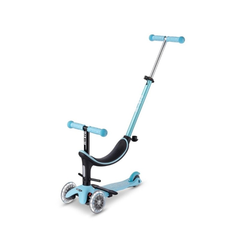 Patinete Micro Mini 4en1 Deluxe LED Azul