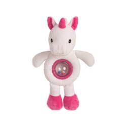 SONAJERO UNICORNIO ROSA 28CM