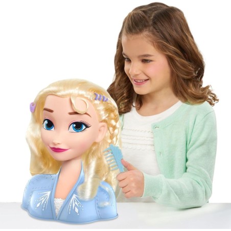 Cabeza de peinado básica de Elsa de Disn