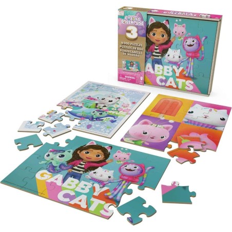 Puzzles x3 24pzas La casa de muñecas de 