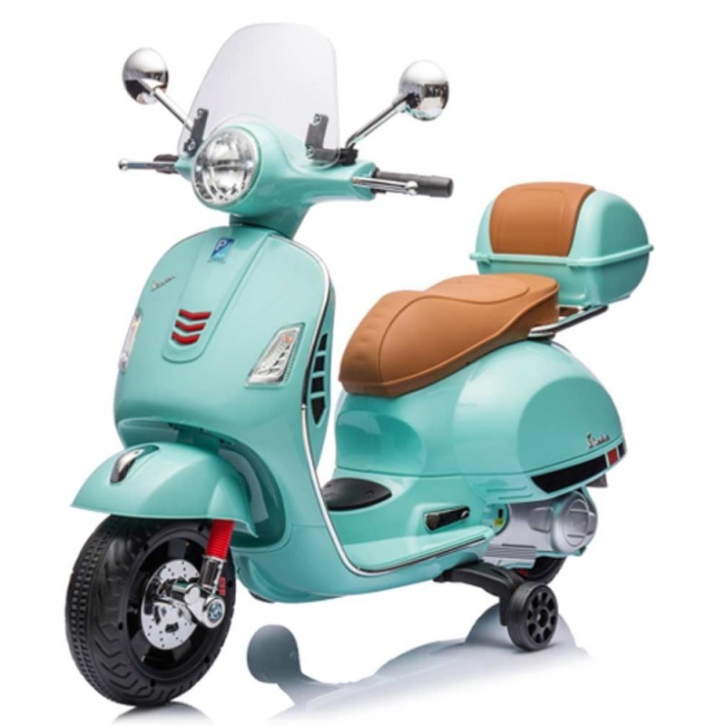 Moto Vespa GTS 12V Verde para Niños