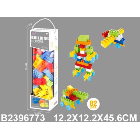 Bote de Construcción 82 Piezas – Bloques