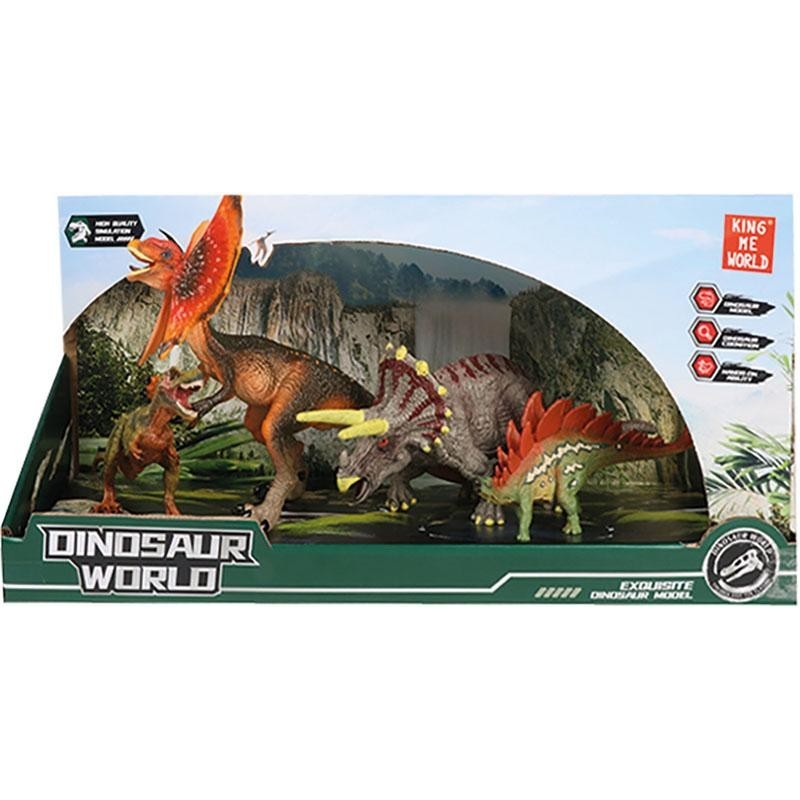 Caja 4 Dinosaurios Dinosaurio World