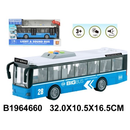 Autobús Infantil de Fricción con Luz y S