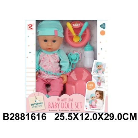 Muñeco 30Cm. Pipi Con Orinal Y Acc.