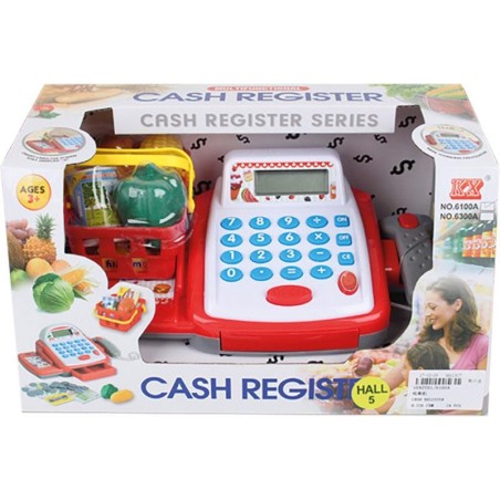 Caja Registradora Roja con Accesorios