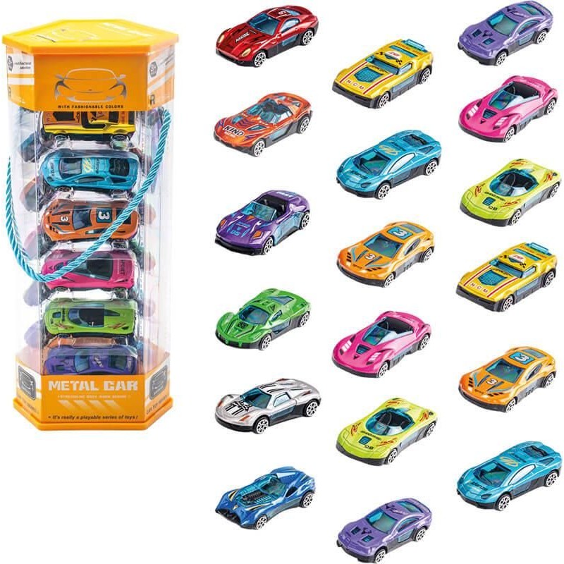 Caja 18 Coches Std. Metalicos