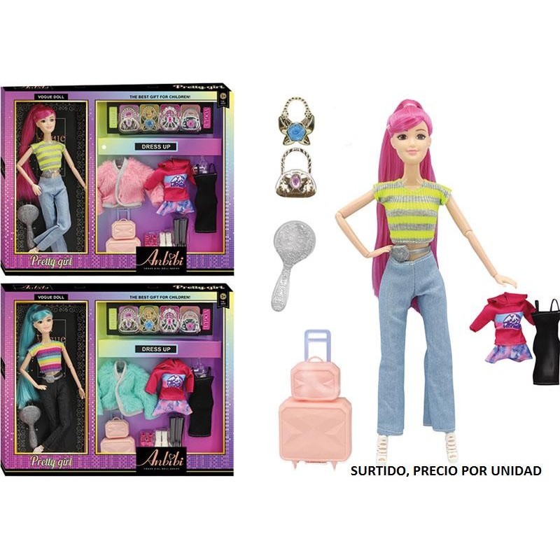 Muñeca Anbibi con Ropa y Accesorios