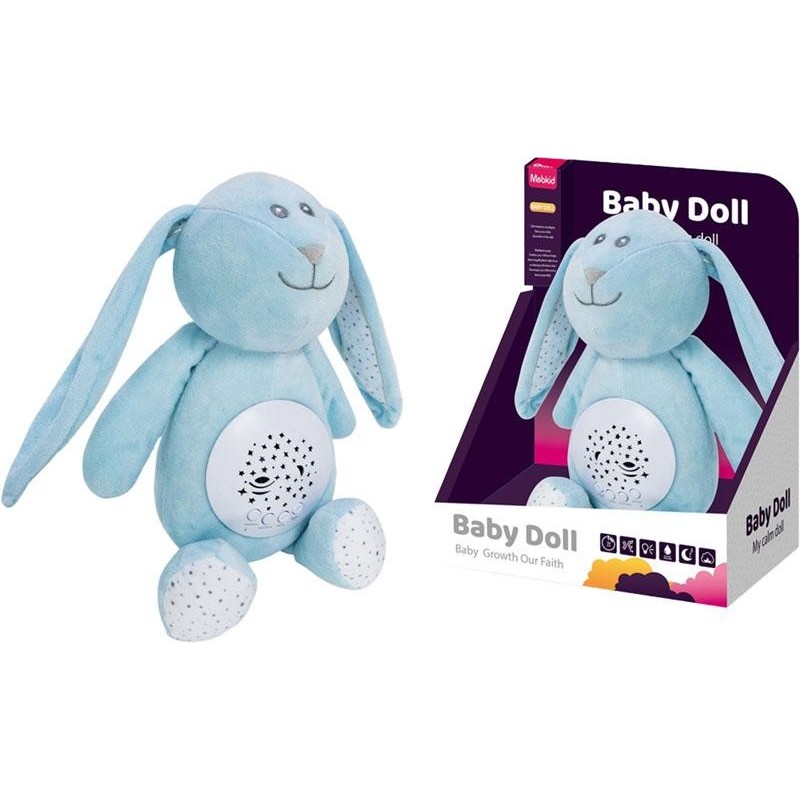 Conejito Azul Luminoso con Luz y Sonido 