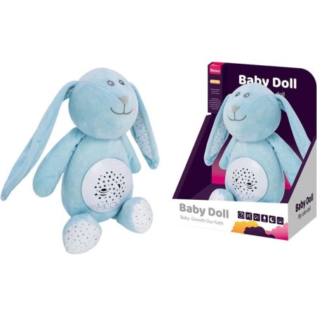 Conejito Azul Luminoso con Luz y Sonido 