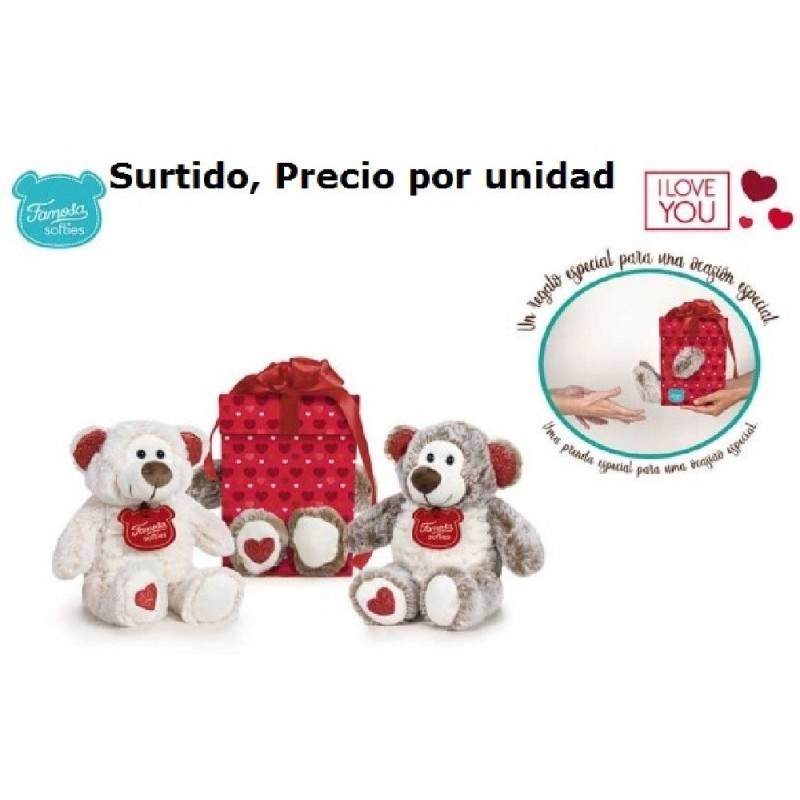PELUCHE OSO I LOVE YOU 32CM CAJA REGALO
