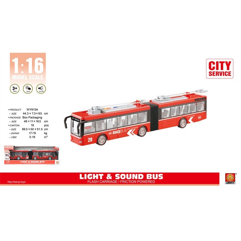 Autobus Doble Rojo Luces Y Sonido