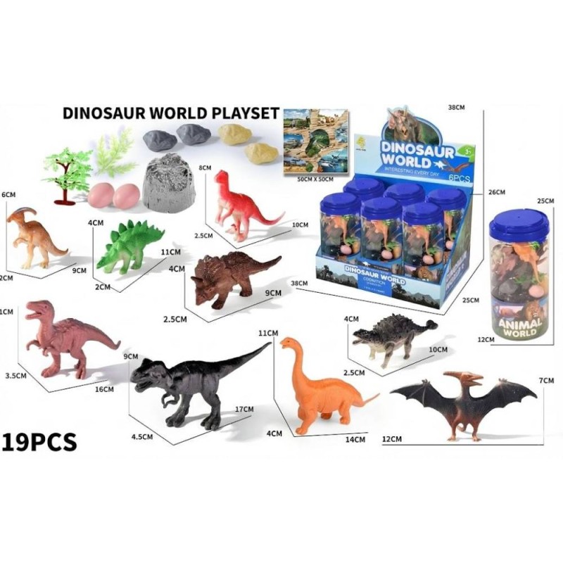 Bote de Dinosaurios – 16 Piezas