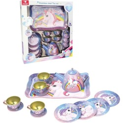 Juego de Te Metálico Unicornio con Bande