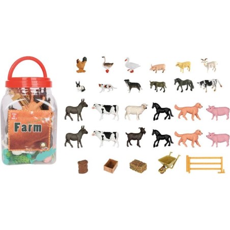 Bote de Animales de Granja 55 Piezas – S