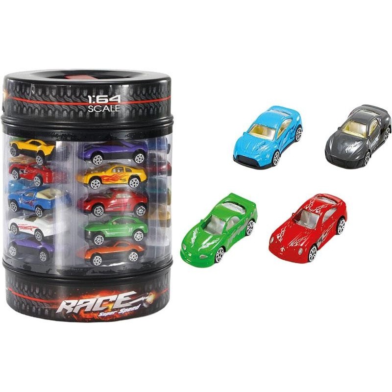 Bote con 25 Coches 1:64 – Pack de Mini C