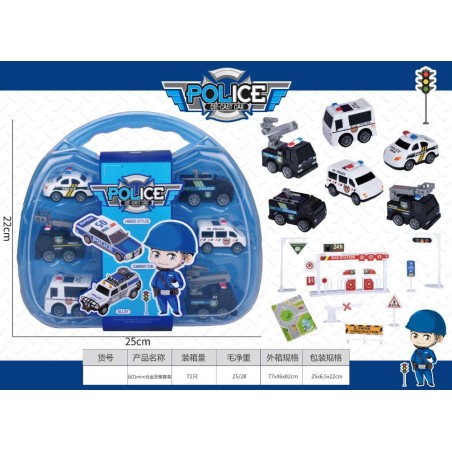 Maletin 6 Vehiculos Policia
