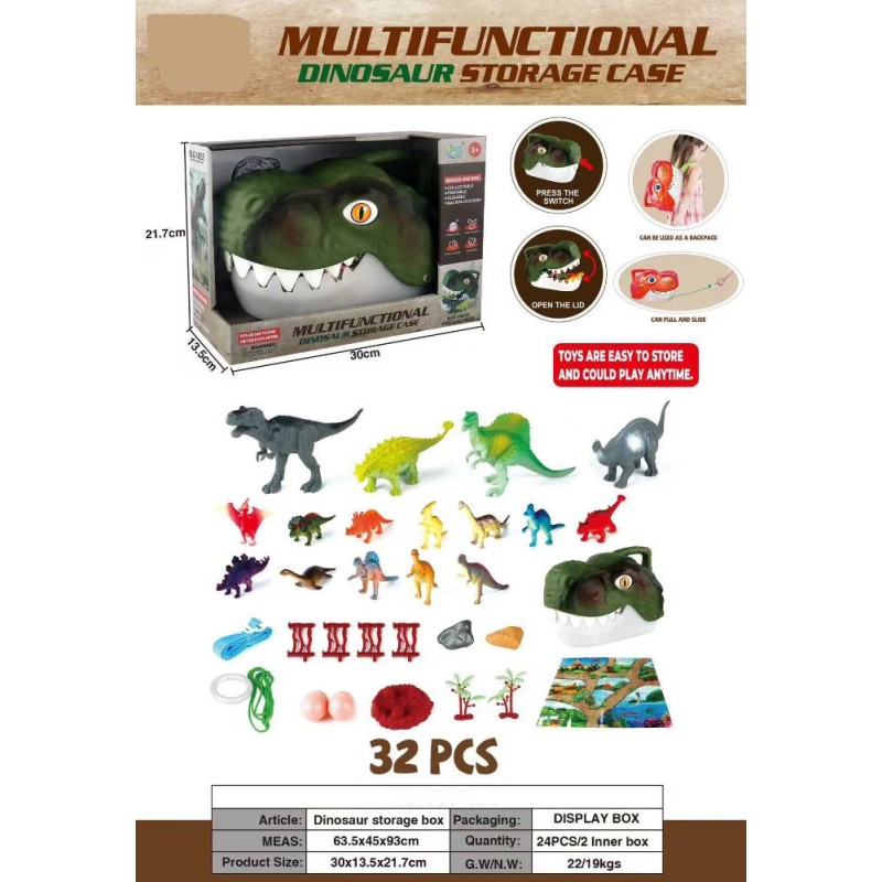 Cabeza Dinosaurio con Figuras – Set 32 P