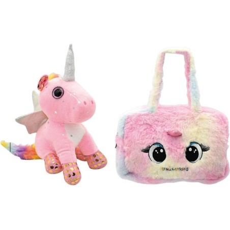 Bolso con Pony Unicornio 25 cm + Peluche