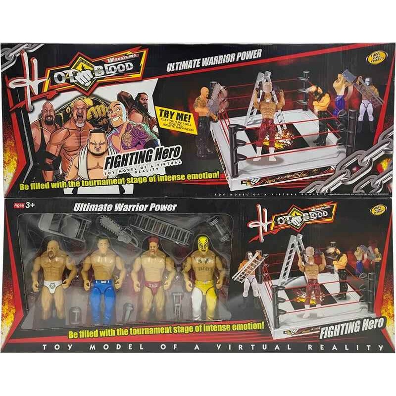 Caja 4 Figuras de Luchadores – Set Wrest