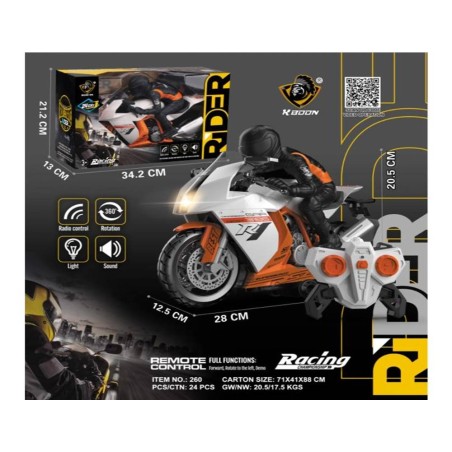 Moto RC 360º con Luz y Sonido – Moto Tel