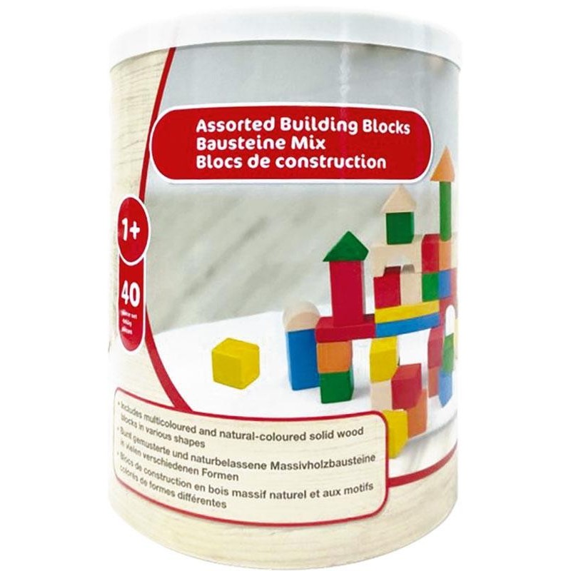 Bote Construccion Madera 40Pz.