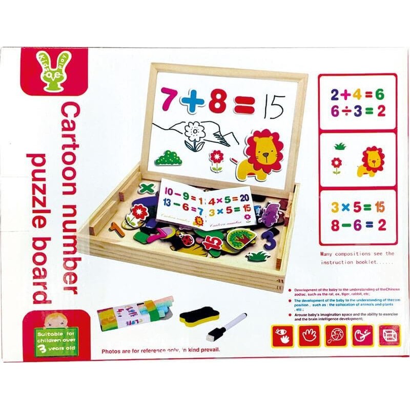 Pizarra de Madera con Números – Juego Ed