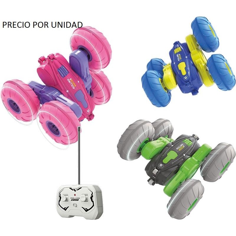 Coche RC Crazy Rolling Rosa – Acrobático