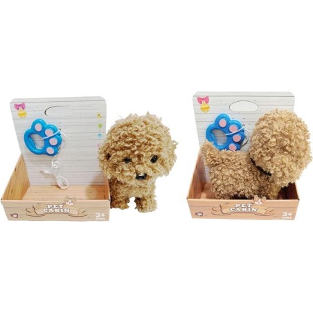Perro caniche Andador Mando Y Solo 20Cm.