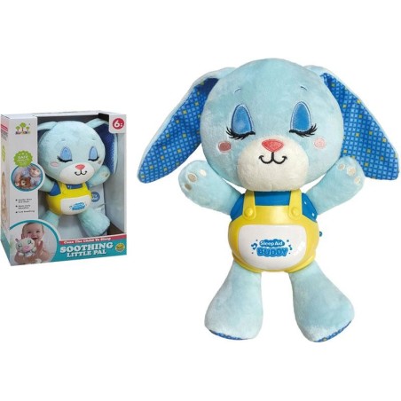 Peluche Conejo Azul con Luces y Música –