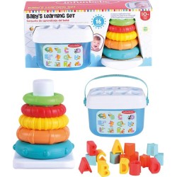 Cubo y pirámide infantil de aprendizaje 