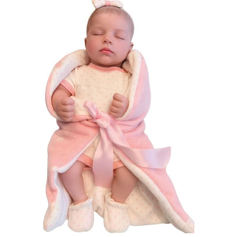 Muñeca de Silicona Niña 34 cm con Toquil