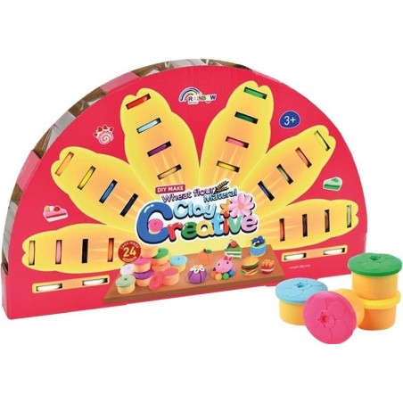 Caja 28 Botes de Plastilina Creativa 