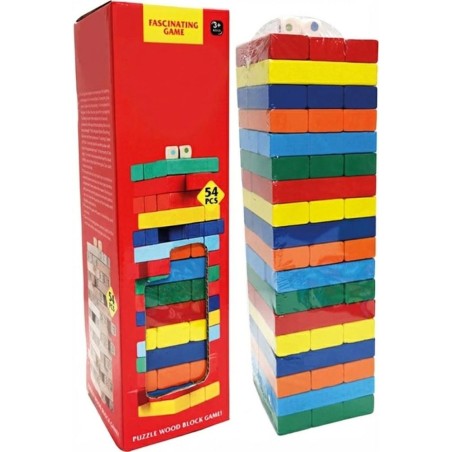 Jenga de Colores 54 Piezas – 29 cm