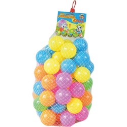 50 Bolas En Red De Colores 7Cm