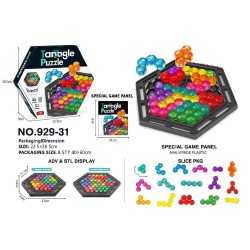 Juego de Puzzle Hexagonal con Piezas