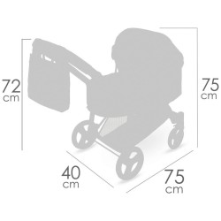 Carro Muñecas 3x1 Plegable Sophie +Bolso 2