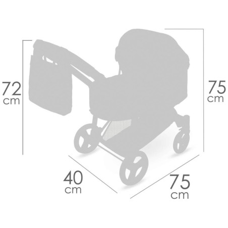 Carro Muñecas 3x1 Plegable Sophie +Bolso