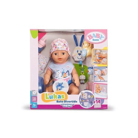 Muñeco Lukas Baño Divertido 36Cm Baby Bo