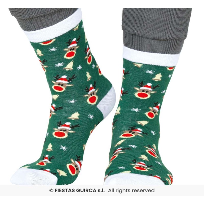 Calcetines navideños renos 37-41