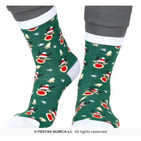 Calcetines navideños renos 37-41