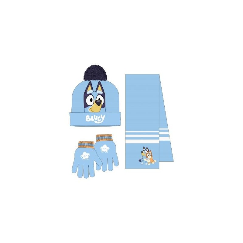 Bluey Conjunto 3 Piezas Bufanda Ba Winte