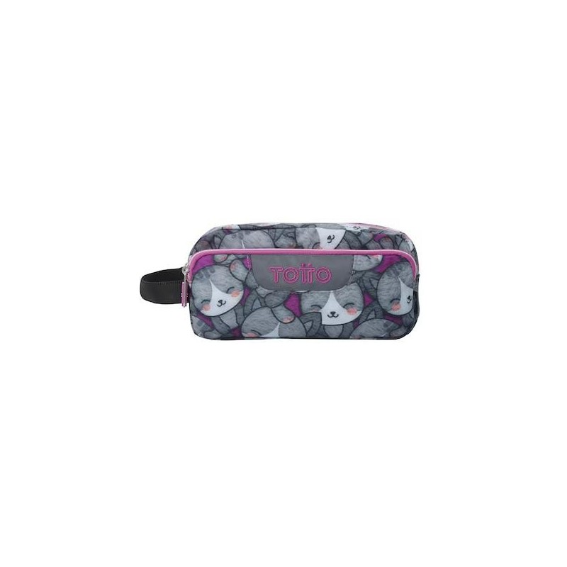 Estuche Agapec - Kitten Rose, 3 comparti
