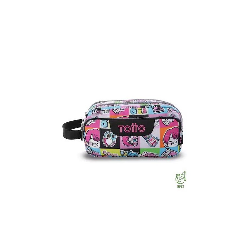 Estuche Agapec - K-Pop, 3 compartimentos