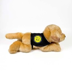 Peluche Perro Labrador Canela Con Chalec 2